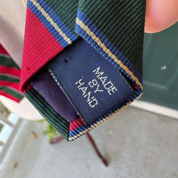 Lot of 5 Vintage 100% Silk Ties: Guy Laroche Polo Ralph Lauren, Alexander Julian - Picture 15 of 16